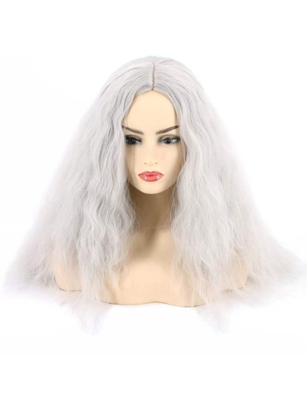 Women's Grey Synthetic Fiber Cosplay Halloween Costume Double Braid Wigs
